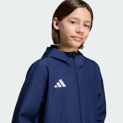 8. Kurtka dla dzieci adidas Entrada 26 All Weather granatowa JZ9103 116cm