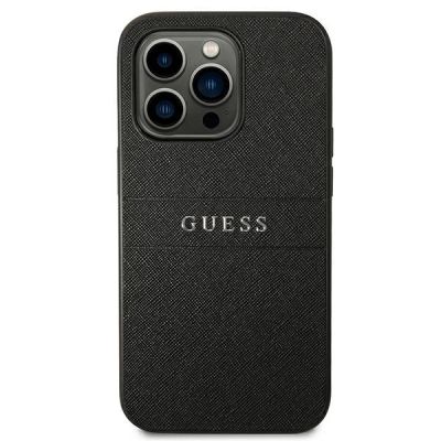 3. Etui Guess Saffiano Strap na iPhone 14 Pro - czarne