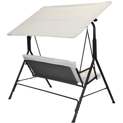 4. HUŚTAWKA OGRODOWO BALKONOWA 3 OSOBOWA SZARA