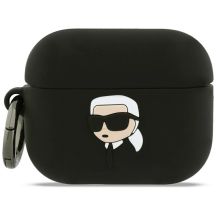 Etui Karl Lagerfeld Silicone Karl Head 3D na AirPods Pro 3 - czarne