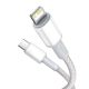 3. Kabel Baseus CATLGD-A02 Lightning - USB-C PD 20W 480Mb/s 2m - biały