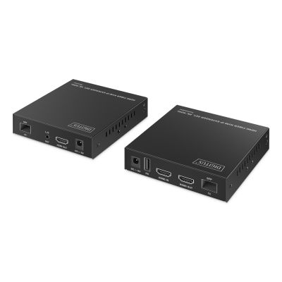 3. Przedłużacz (extender) światłowodowy HDMI 4K/60Hz z KVM USB 1.1 przez IP 1G, do 40km/300m, max. 253 odbiorniki, HDMI Loop-Out, Audio - zestaw