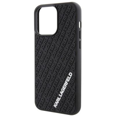 6. Etui Karl Lagerfeld 3D Rubber Multi Logo na iPhone 15 Pro Max - czarne