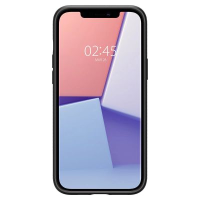 17. Etui Spigen Liquid Air na iPhone 12 / iPhone 12 Pro - czarny mat