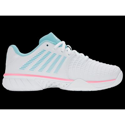 Sneakersy K-swiss EXPRSLIGHT3 HB PADEL WHITE/SOFT NEON BLUE/NEON BUBLE GUM-M (98900-146-M)