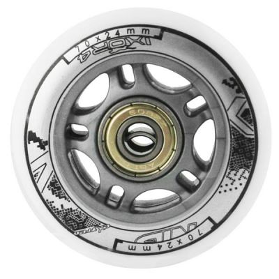 8. PU 70x24 82A BIAŁE (4 szt.) + ABEC-7 (8 szt.) ZESTAW NILS EXTREME