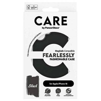 4. Etui CARE by PanzerGlass Fashion Case z MagSafe na iPhone 16 - czarne