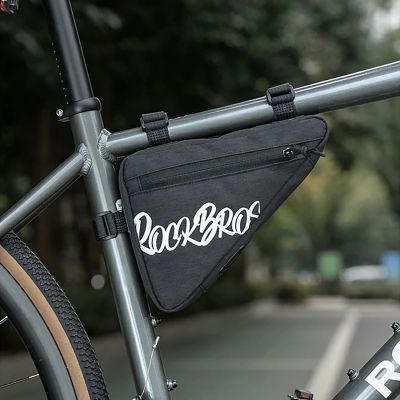 4. Torba rowerowa Rockbros G001 Flash Journey na ramę trójkątna 0.8 l - czarna