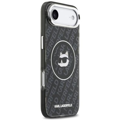 4. Etui Karl Lagerfeld IML Choupette Head Logo MagSafe na iPhone Air - czarne