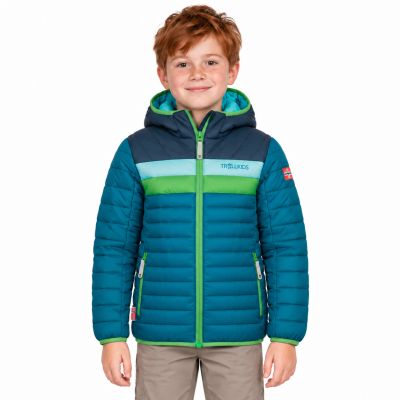 3. Kurtka Trollkids Eikefjord Ultra-light polyfiber ciemny morski/tajemniczy niebieski/świeży zielony/arktyczny niebieski (463-112)