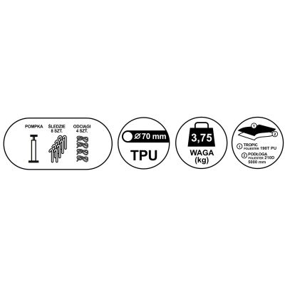 26. NAMIOT 3 OSOBOWY HOLIDAY DMUCHANY 210x210x110CM ENERO CAMP