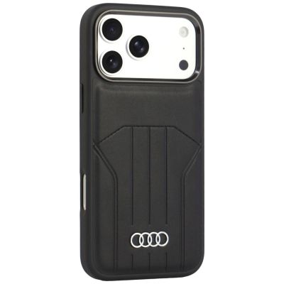 2. Etui Audi Synthetic Leather Case MagSafe na iPhone 18 Pro Max / 17 Pro Max - czarne
