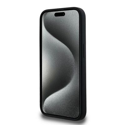 5. Etui Karl Lagerfeld Silicone Karl&Choupette MagSafe na iPhone 15 Pro - czarne