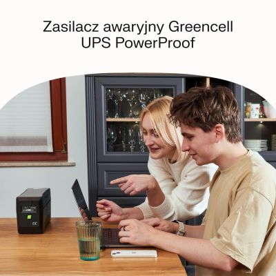 54. GREEN CELL UPS POWERPROOF 600W/1000VA MODYFIKOWANA SINUSOIDA