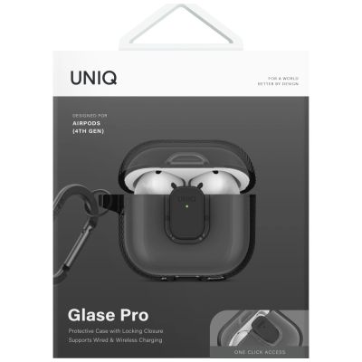 2. Etui UNIQ Glase Pro do AirPods 4 - czarne