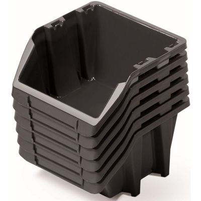 7. ZESTAW POJEMNIKÓW KUWET WARSZTATOWYCH BINEER SHORT 10SZT CZARNY KISTENBERG