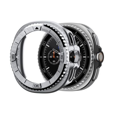 Nakładka Spigen Bezel Tune Pro Pilot na Samsung Galaxy Watch 8 Classic 46 mm - srebrna