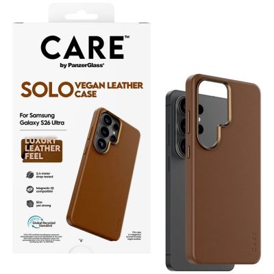 4. Etui CARE by PanzerGlass Solo Qi na Samsung Galaxy S26 Ultra - brązowe