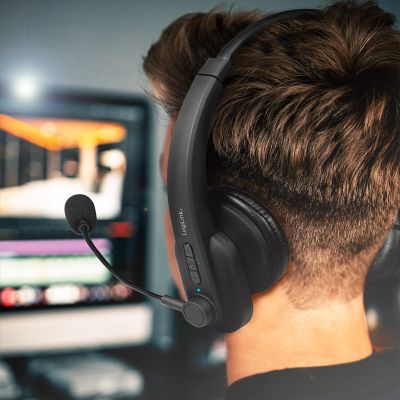 7. LogiLink BT0060 słuchawki/zestaw słuchawkowy Bezprzewodowy Opaska na głowę Biuro/centrum telefoniczne Bluetooth Czarny