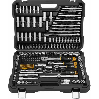 Zestaw kluczy JCB 216 elementów 1/2" 3/8" 1/4"