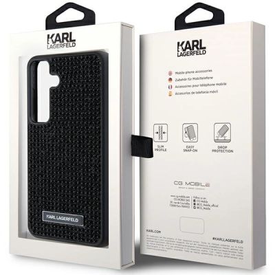 8. Etui Karl Lagerfeld Rhinestone Metal Logo na Samsung Galaxy S24 - czarne