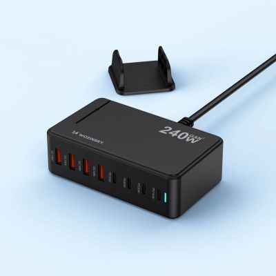 5. Stacja ładująca Wozinsky 240W GaN QC3 - czarna