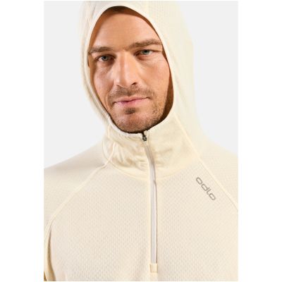 6. Bluza z kapturem męska Odlo X-ALP Mid layer hoody beżowa