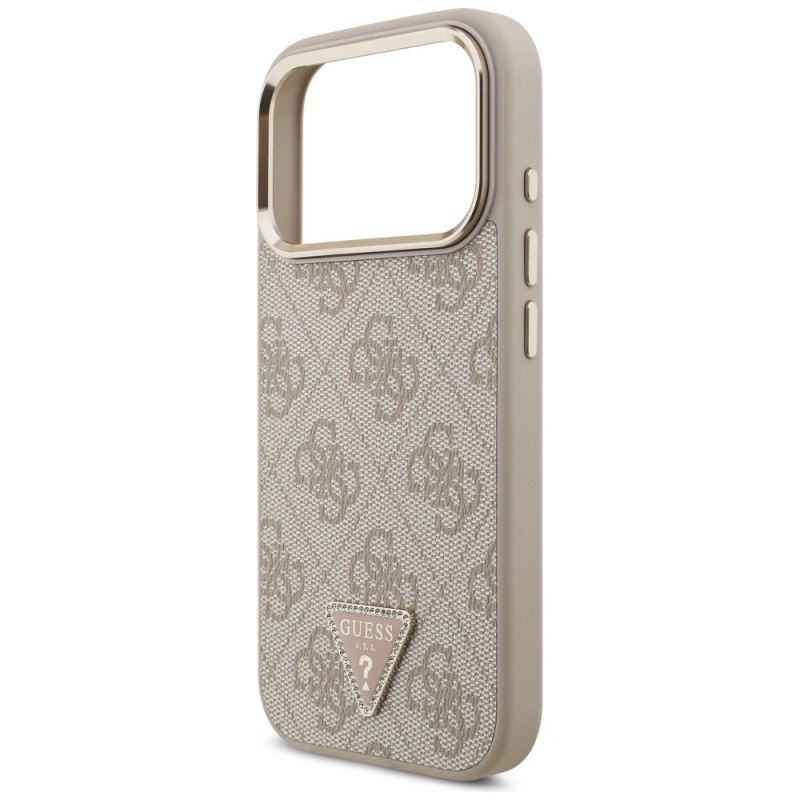 6. Etui Guess 4G Triangle Logo MagSafe na iPhone 18 Pro / 17 Pro - różowo-złote