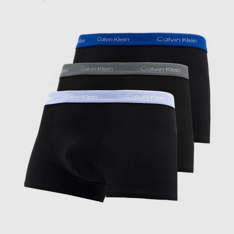 2. Calvin Klein bokserki majtki męskie Relaxed 3-PAK modne bawełniane czarne niebieskie