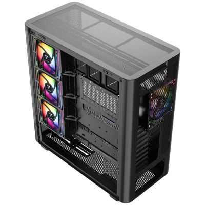 14. MODECOM OBUDOWA VOLCANO AQ 400 ARGB MIDI CZARNA