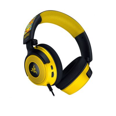 3. Razer Kraken V4 X Pokemon Zestaw słuchawkowy Przewodowa Opaska na głowę Gaming USB Type-C / USB Type-A Czarny, Żółty