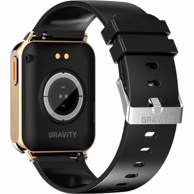 11. Smartwatch Gravity Różowe Złoto Czarny 2 Paski GT17-5