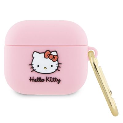 Etui Hello Kitty Silicone 3D Kitty Head na AirPods 3 - różowe