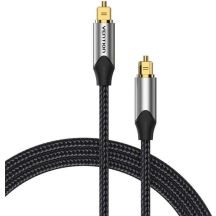 Kabel audio optyczny Vention w oplocie z aluminiowym złączem 5m szary