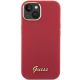 3. Etui Guess Silicone Script Metal Logo & Frame na iPhone 15 - czerwone