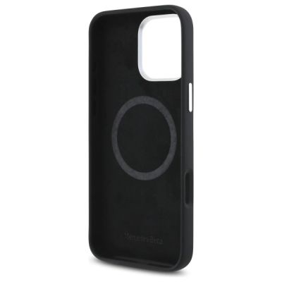 7. Mercedes MEHMP16L23SUGDK iPhone 16 Pro    6.3" czarny/black hardcase Silicone Tonal Logo Wood Pattern MagSafe