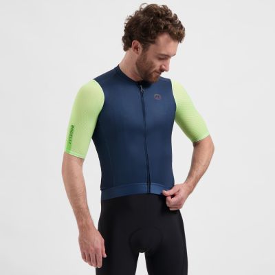 2. Rogelli koszulka FAST niebiesko-limonkowa 3XL