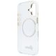7. Etui Guess IML Script Metal MagSafe na iPhone 17 - przezroczyste
