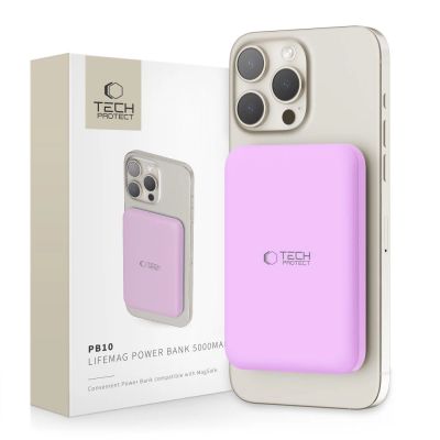 Powerbank Tech-Protect LifeMag MagSafe PB10 5000 mAh - różowy