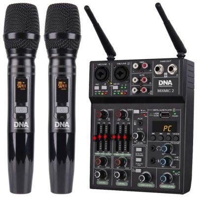 2. DNA MIXMIC 2 - zestaw (mikser audio USB + 2 mikrofony bezprzewodowe)
