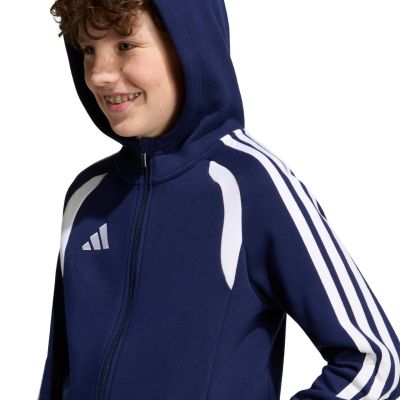 7. Bluza dla dzieci adidas Tiro 26 League Sweat Full Zip Hoodie granatowa KF3322