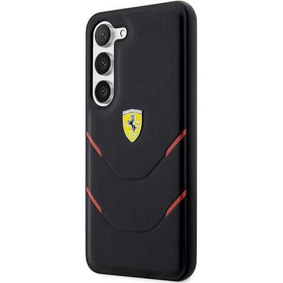 2. Etui Ferrari Hot Stamp Lines na Samsung Galaxy S23 - czarne