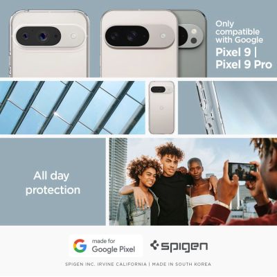 15. Etui Spigen Ultra Hybrid na Google Pixel 9 / 9 Pro - przezroczyste