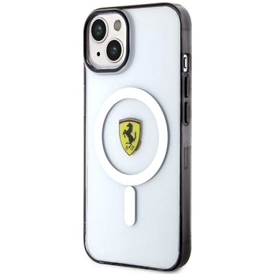 2. Etui Ferrari Outline MagSafe na iPhone 14 Plus - przezroczyste