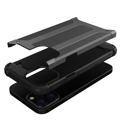 6. Hybrid Armor pancerne hybrydowe etui pokrowiec iPhone 13 Pro srebrny