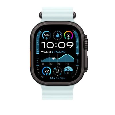 3. Apple Watch 49mm Ice Blue Ocean Band Extension - Black Titanium Finish