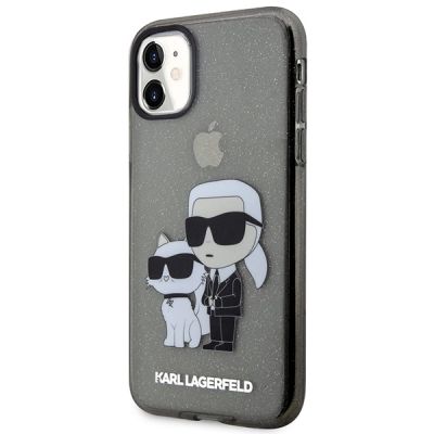 2. Etui Karl Lagerfeld Glitter Karl&Choupette na iPhone 11 / Xr - czarne