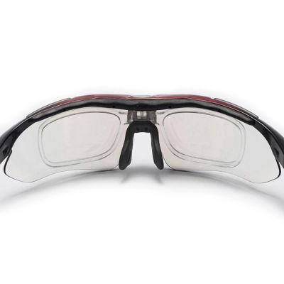 4. Okulary rowerowe Rockbros 10001 polaryzujące - czarno-czerwone