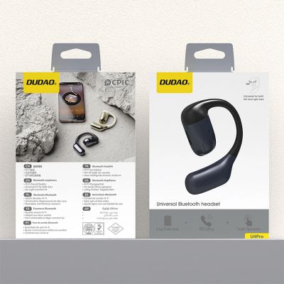 8. Słuchawka zauszna Dudao U4Pro Bluetooth uniwersalna do obu uszu - czarna