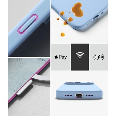 8. Etui Ringke Silicone MagSafe na iPhone 18 Pro Max / 17 Pro Max - jasnoniebieskie
